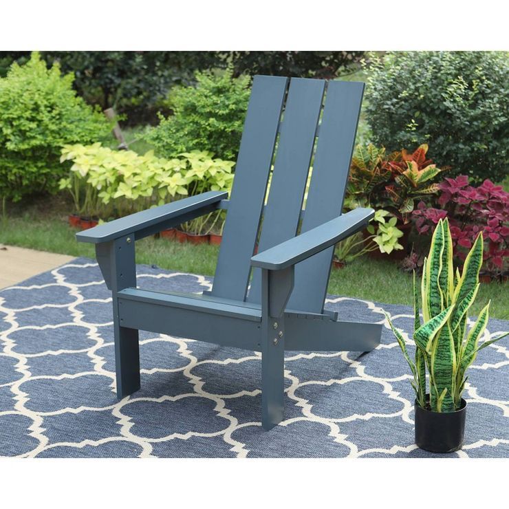 Outdoor Poplar Wood Adirondack Chair - Captiva Designs | Target