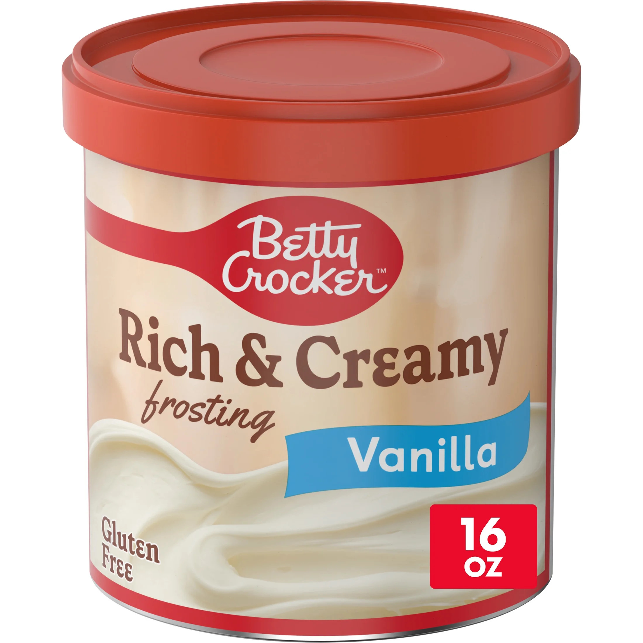 Betty Crocker Rich and Creamy Vanilla Frosting, Gluten Free, 16 oz - Walmart.com | Walmart (US)