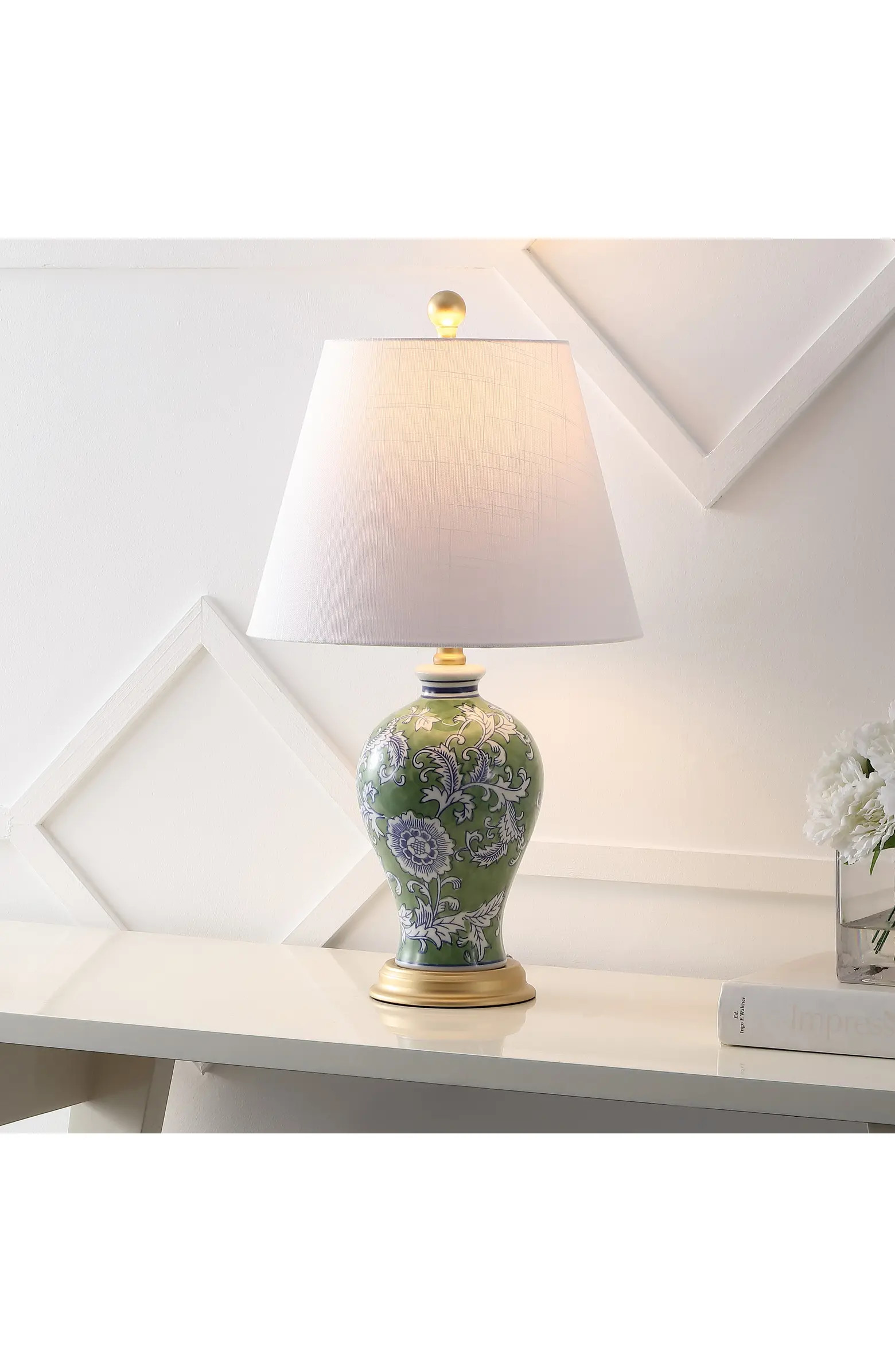 Grace French Country Cottage Ceramic/Iron Floral Urn LED Table Lamp | Nordstrom