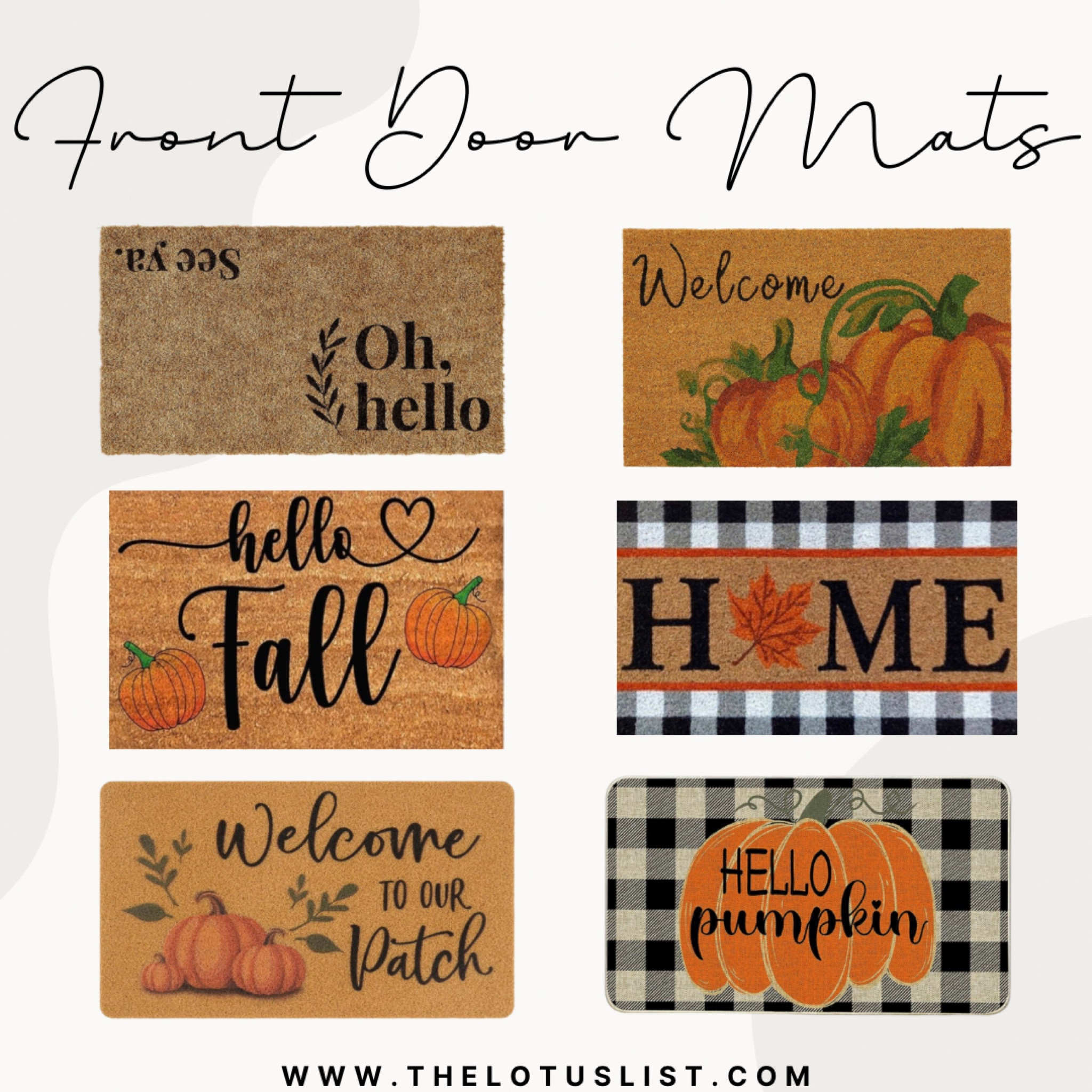 Ltkfindsunder50 / ltkfindsunder100 / LTKGiftGuide / LTKsalealert / front door mats / doormat / doormats / porch decor / front porch decor / front porch / front porch mat / fall mat / autumn mat / autumn decor / fall decor / fall home decor / autumn home decor / home / decor / home decor / sale

#LTKSeasonal #LTKstyletip #LTKhome