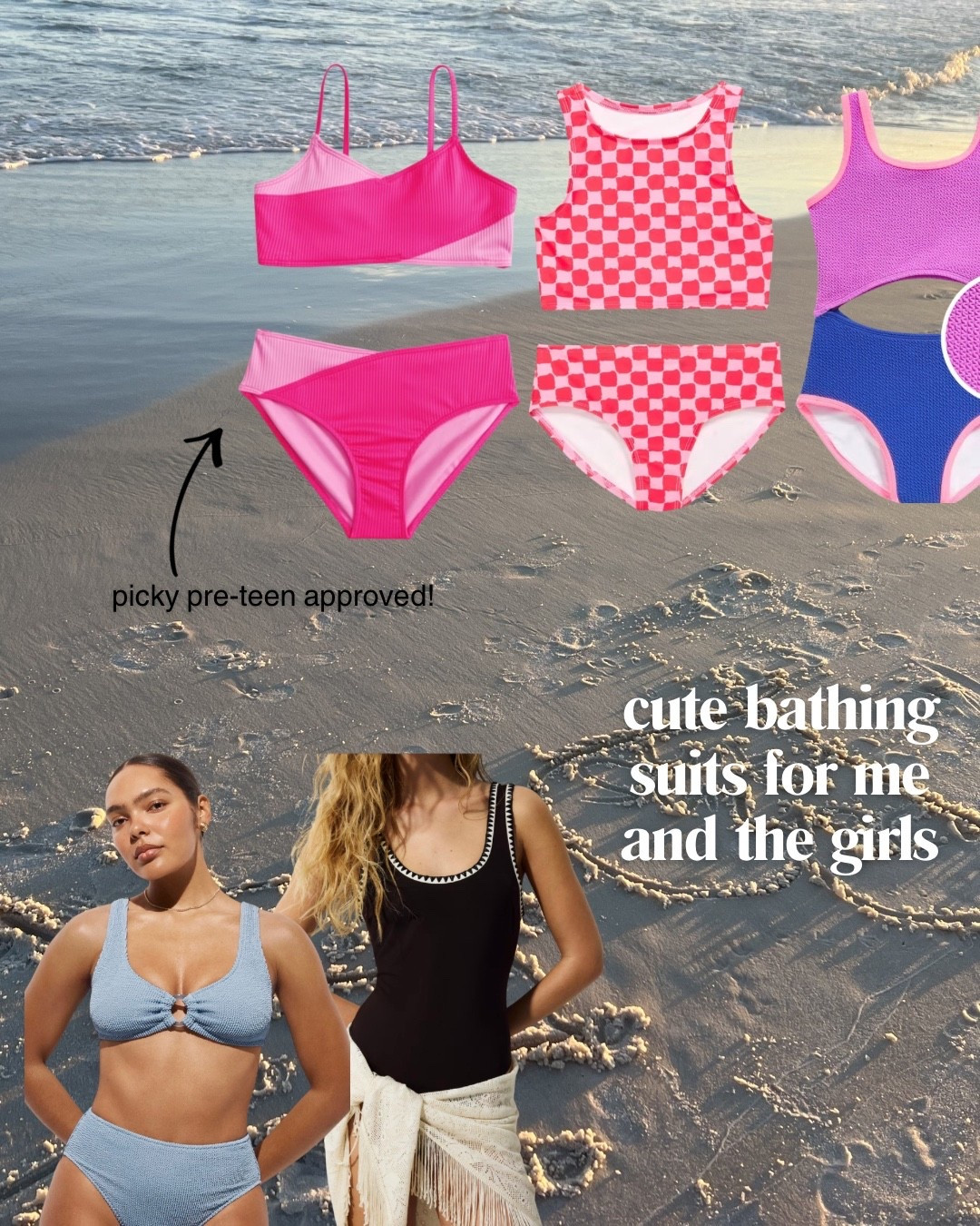 Cute bathing suits for me and the girls 💕
Finally found options my picky pre-teen actually approves of 🙌 Linking all my favorites for a family beach trip!

#LTKmomlife #LTKTravel #LTKOver40