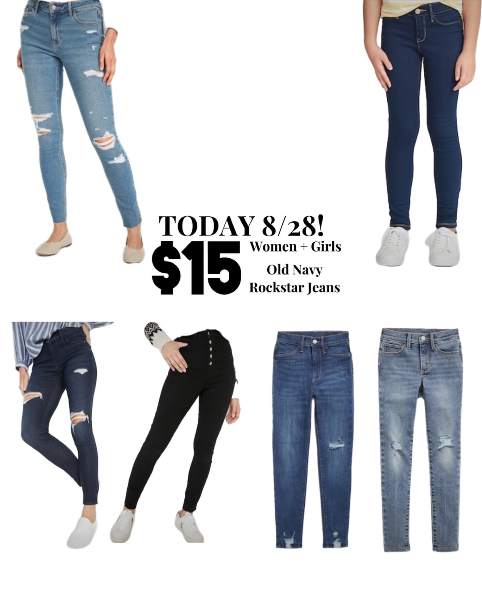 Huge sale on Old Navy Rockstar denim for women & girls! More than 50% off!! Stock up for fall ✨large variety of styles and sizes! #oldnavy #denim #jeans #sale

#LTKkids #LTKsalealert #LTKfamily