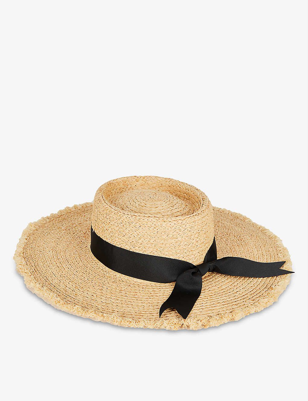 Ventura grosgrain-trimmed straw hat | Selfridges