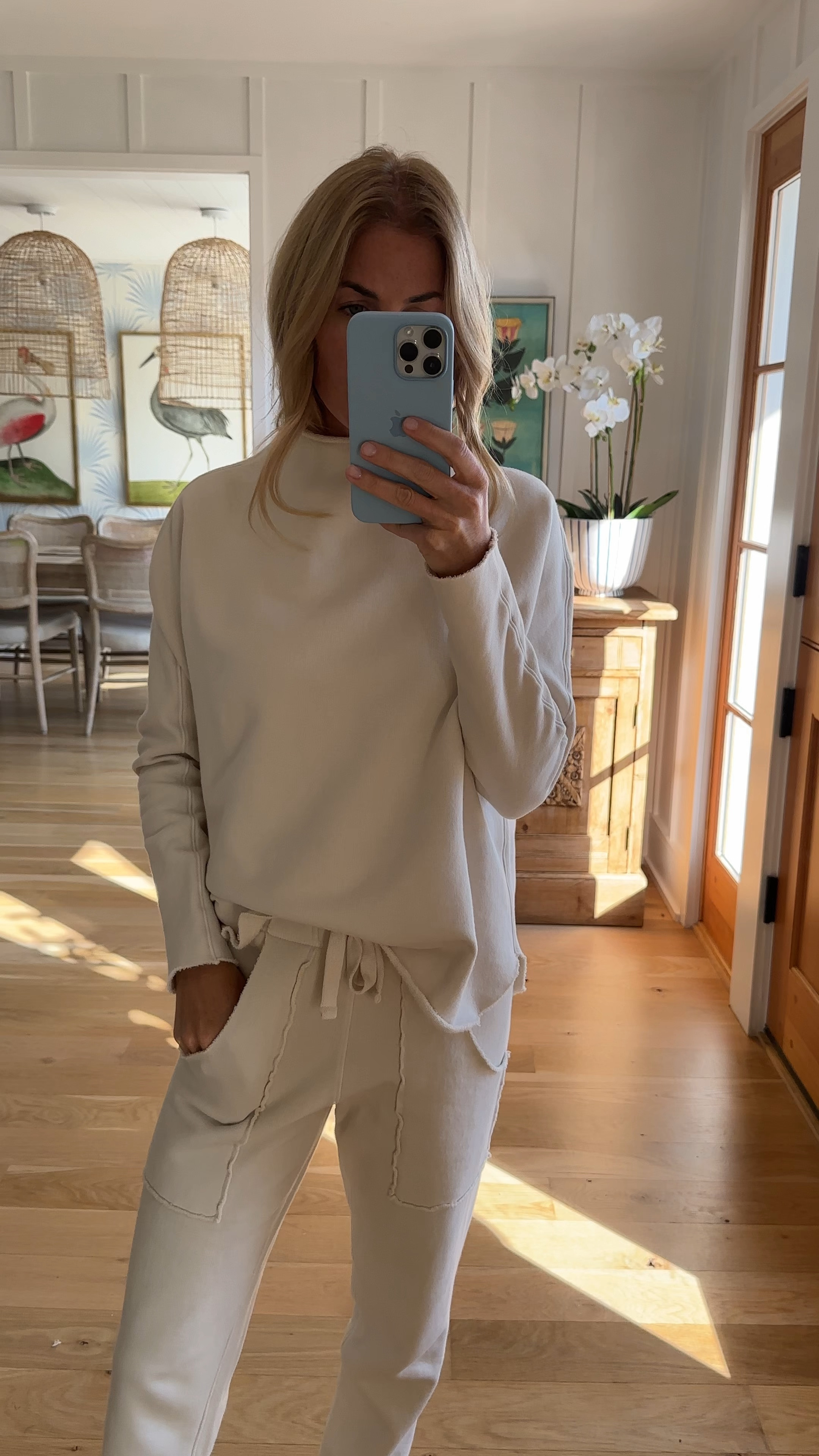 The most comfortable fleece long sleeve & pants - in color Vintage White - size xs - @FrankandEileen #FrankandEileenPartner #WearLoveRepeat @shop.ltk, #liketkit liketk.it/xx