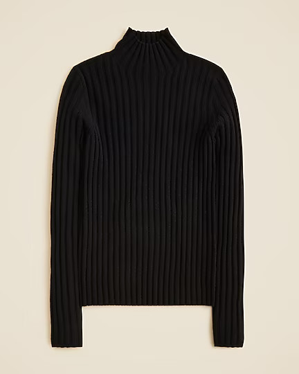 Wide-rib cashmere turtleneck sweater | J. Crew US