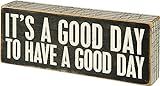 Primitives by Kathy 31127 Pinstriped Trimmed Box Sign, 8" x 3", A Good Day | Amazon (US)