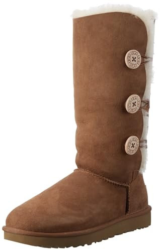 UGG Women's Bailey Button Triplet Ii Boot, Chestnut, 11 | Amazon (US)