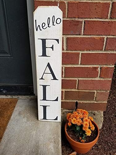 Hello Fall Farmhouse Sign - Farmhouse Fall Sign - Fall Sign - Fall Decor - Hello Fall - Fall Home De | Amazon (US)