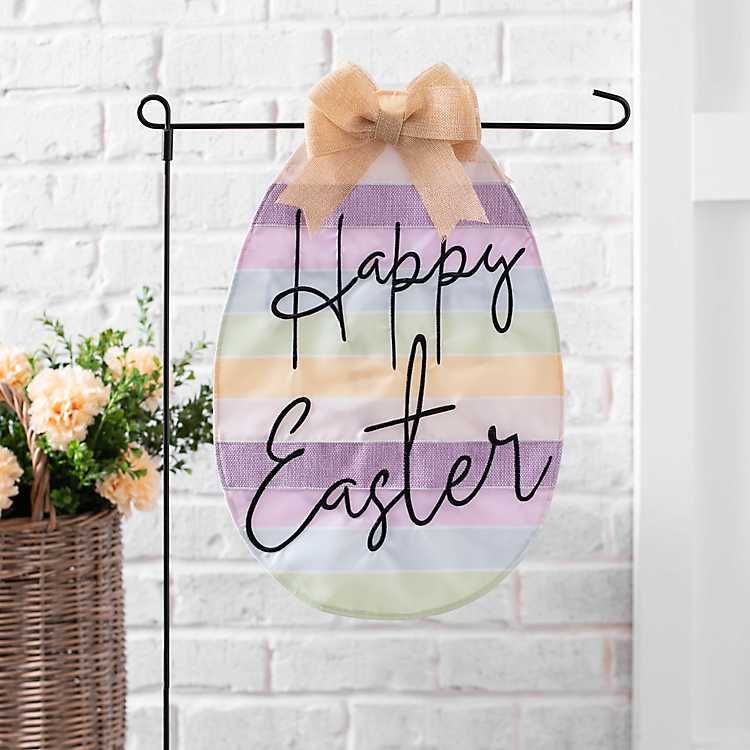 Rainbow Egg Happy Easter Flag | Kirkland's Home