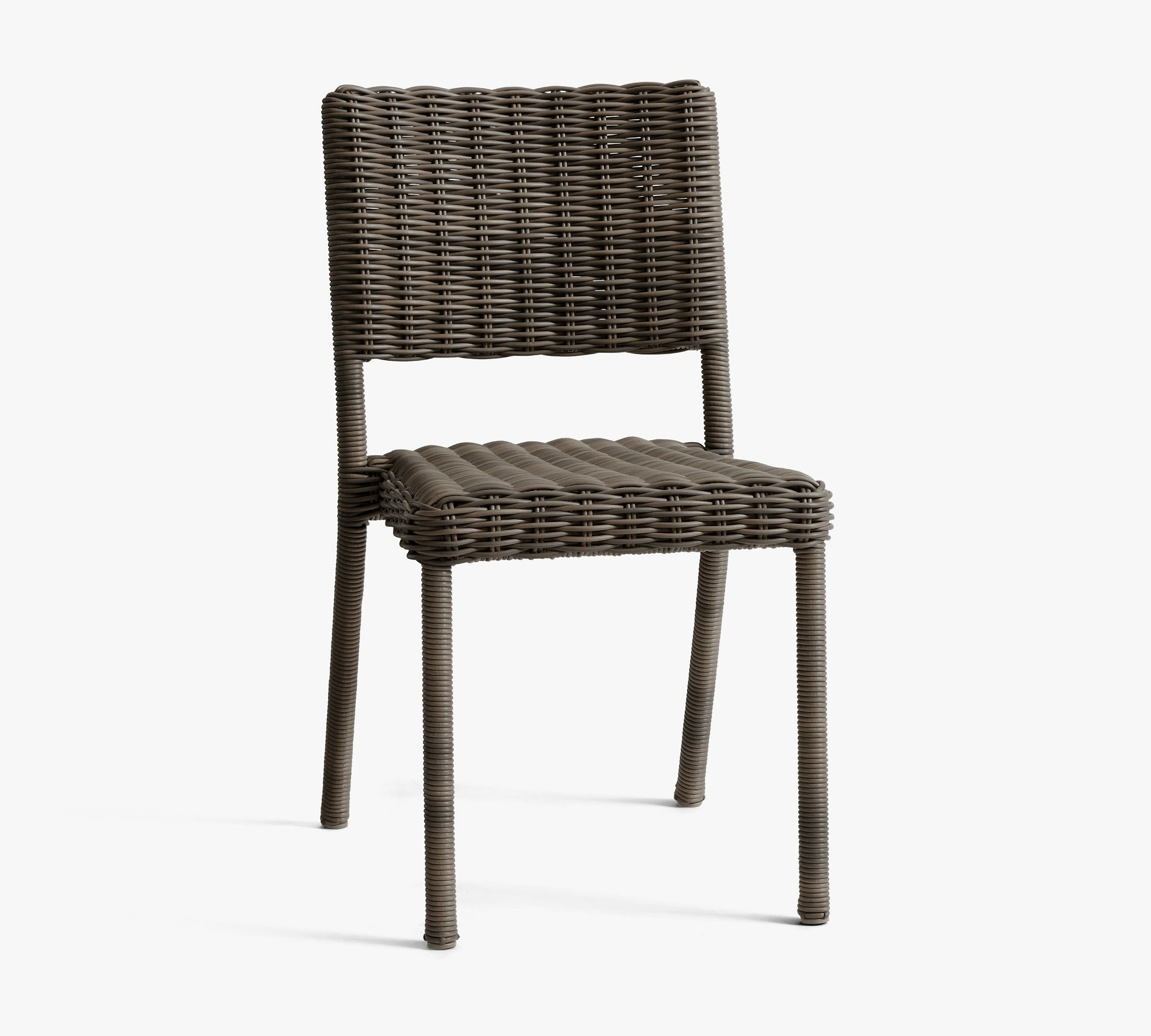 Huntington Wicker Stacking Outdoor Dining Chair | Pottery Barn (US)