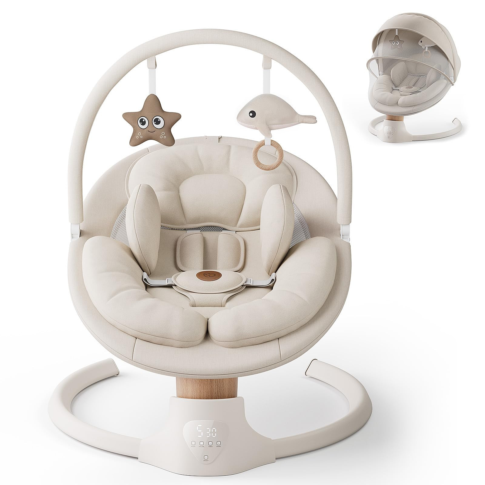 Baby Swings for Infants, FasonBaby Electric Baby Swing with 10 Preset Melodies, 5 Speeds, Remote ... | Amazon (US)