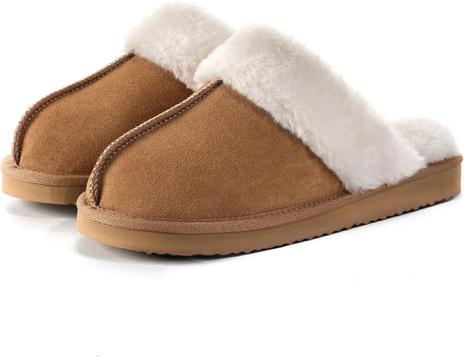 Fuzzy Slippers for Women Cozy Faux Fur House Shoes Memory Foam Slippers | Amazon (US)