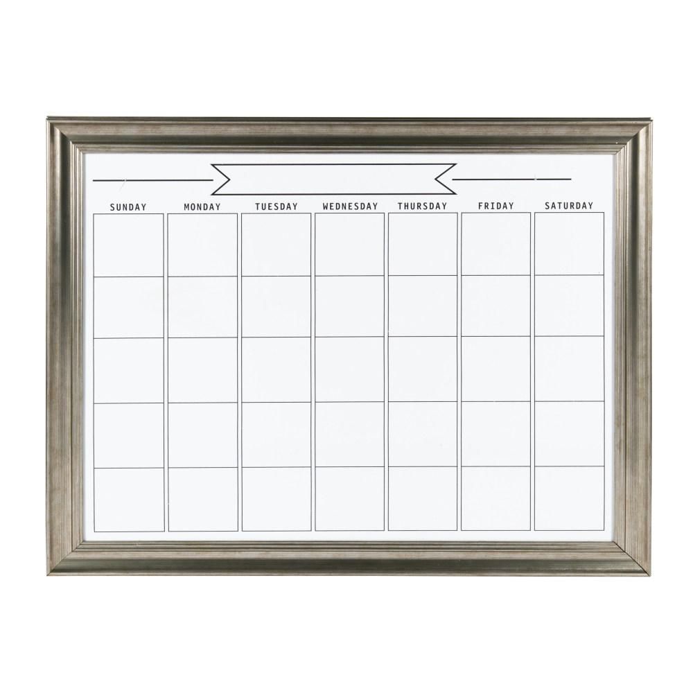 DesignOvation Macon Monthly Dry Erase Calendar Memo Board | The Home Depot