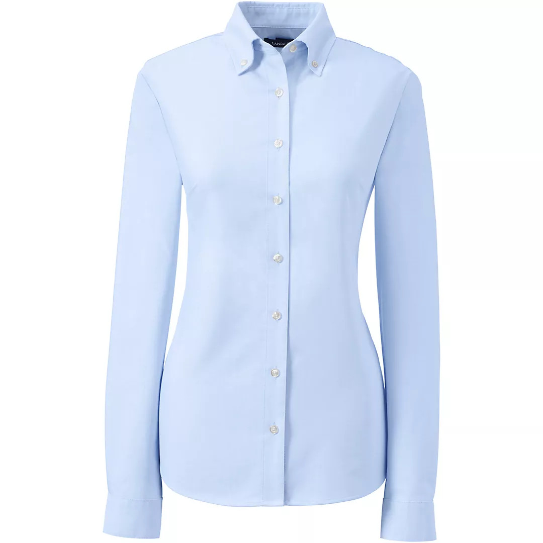 Women's Long Sleeve Oxford Dress Shirt | Lands' End (US)