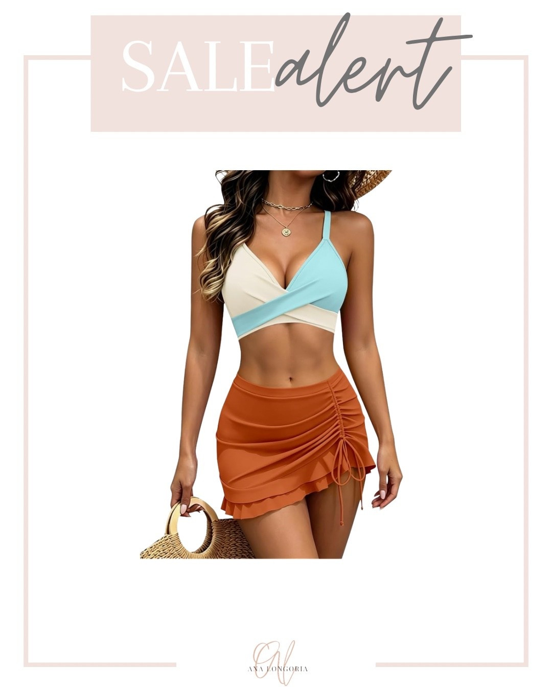 Sale alert: 3-piece bathing suit $16.49 at checkout.

#LTKTravel #LTKSwim #LTKSaleAlert