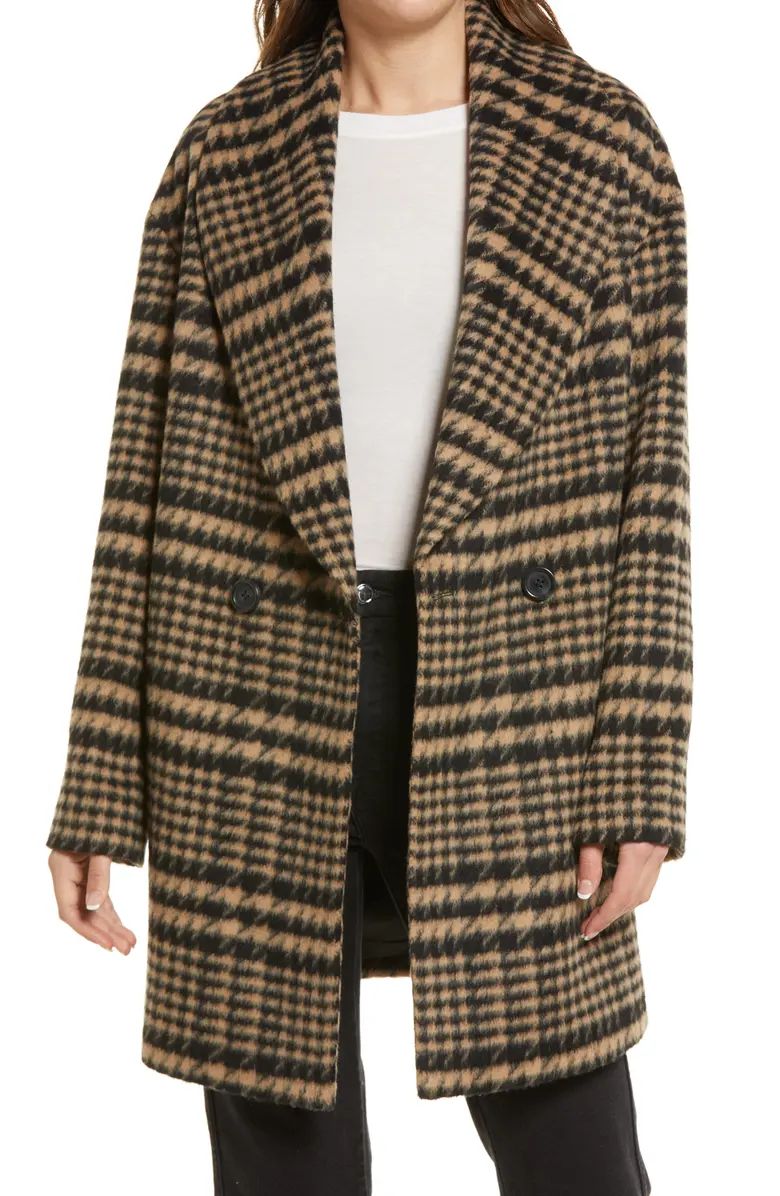 Avec Les Filles Plaid Shawl Collar Coat | Nordstrom | Nordstrom