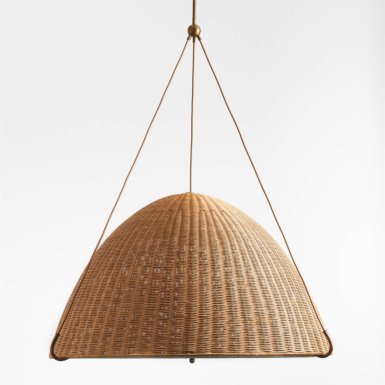 Harwich Large Woven Rattan Dome Pendant Light by Jake Arnold 40.5" + Reviews | Crate & Barrel | Crate & Barrel