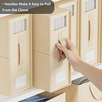 SheetCube Bed Sheet Organizers and Storage 6 Pack, Foldable Linen Closet Organizer with Window an... | Amazon (US)