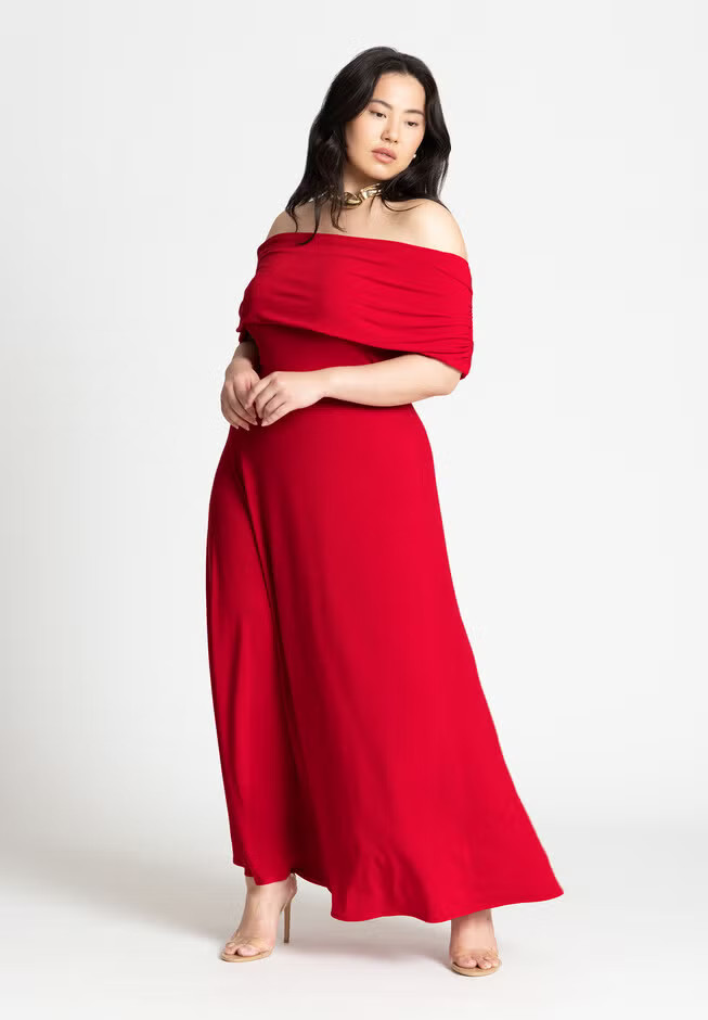 Off The Shoulder Maxi Dress | Eloquii