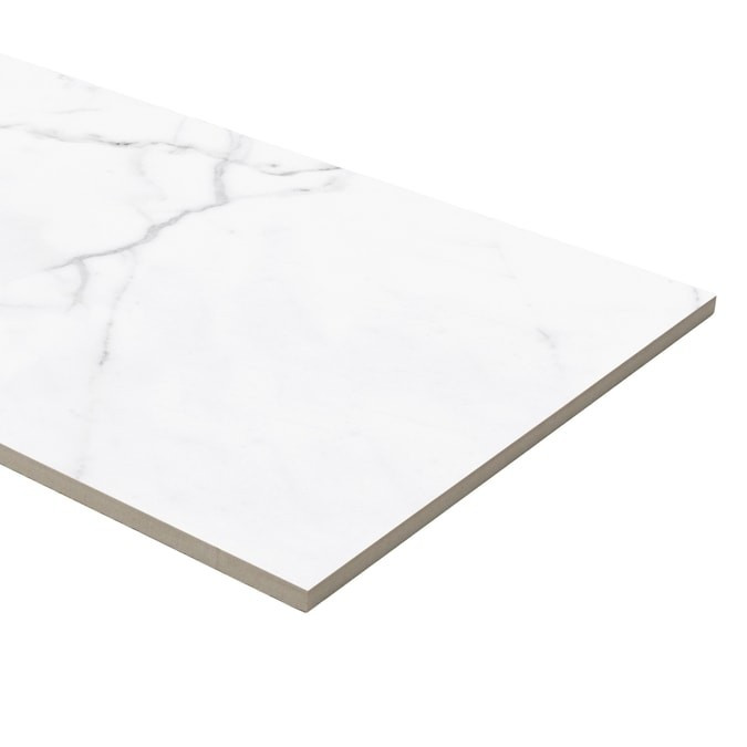 Satori Statuario Matte 12-in x 24-in Matte Porcelain Marble Look Floor Tile Lowes.com | Lowe's