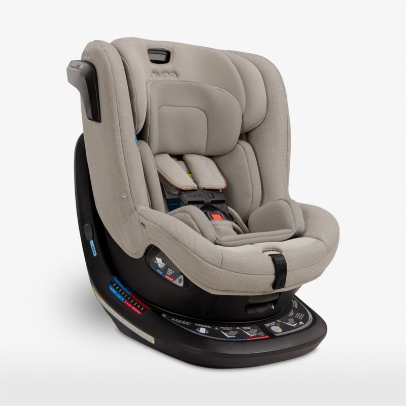 Nuna REVV Hazelwood Light Brown Convertible Rotating Baby Car Seat + Reviews | Crate & Kids | Crate & Barrel