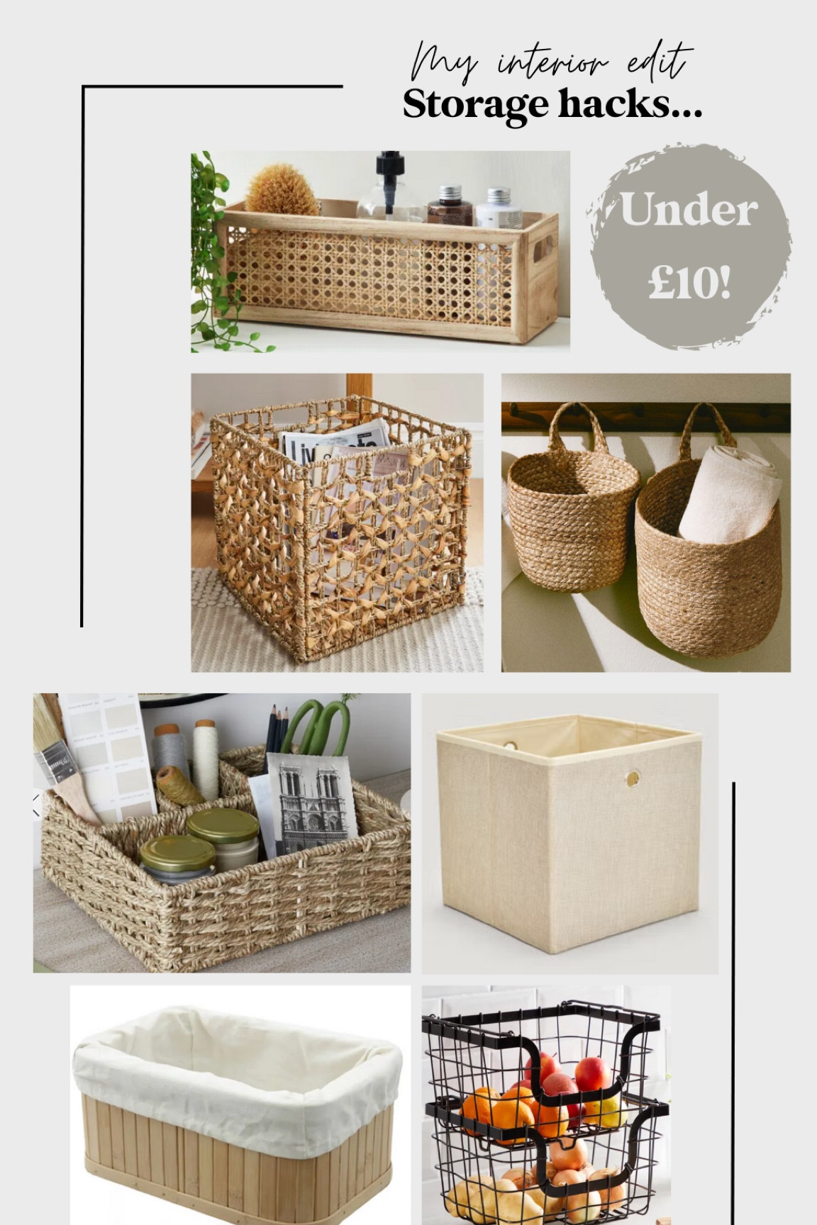 Storage hacks under £10 🤍 #Storage #Under10 

#LTKfindsunder50 #LTKhome #LTKfindsunder100