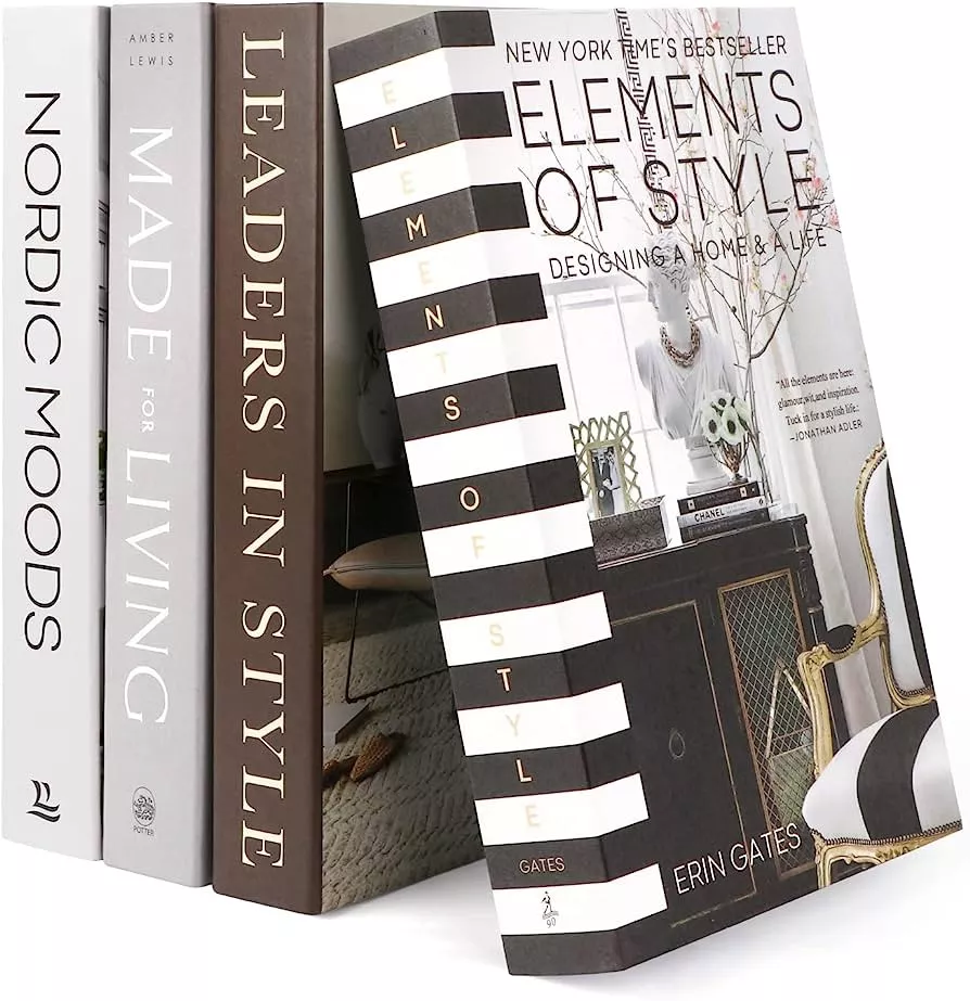  Fashion Inspired Decorative Books - Hardcover Fake