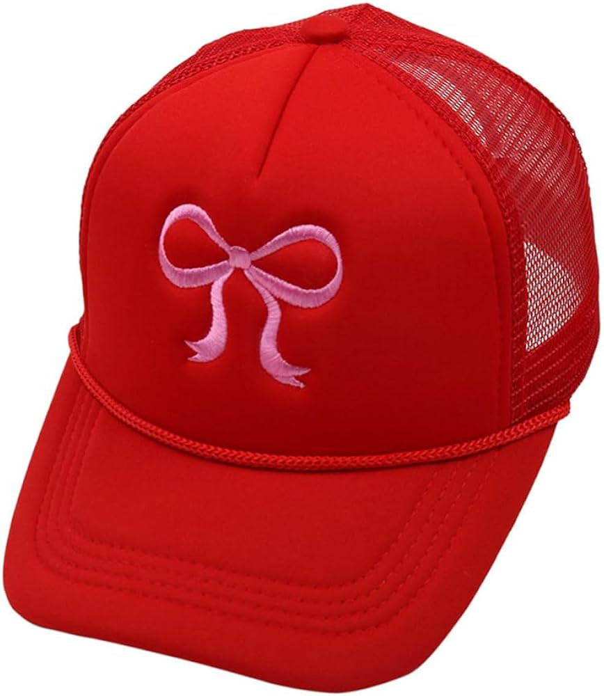 Bow-Tie Mesh Back Baseball Caps for Women Trendy Y2k Trucker Hats Dad Hat Sports Hat Breathable S... | Amazon (US)