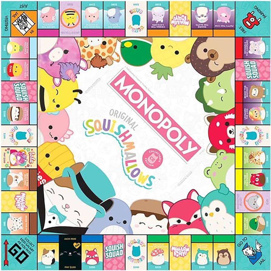 Monopoly: Squishmallows | Collector’s Edition Featuring Cam The Cat Plush | Buy, Sell, Trade Sp... | Amazon (US)