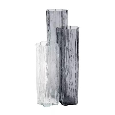 Vietri Flora Glass Gray Vase, Grey | Belk