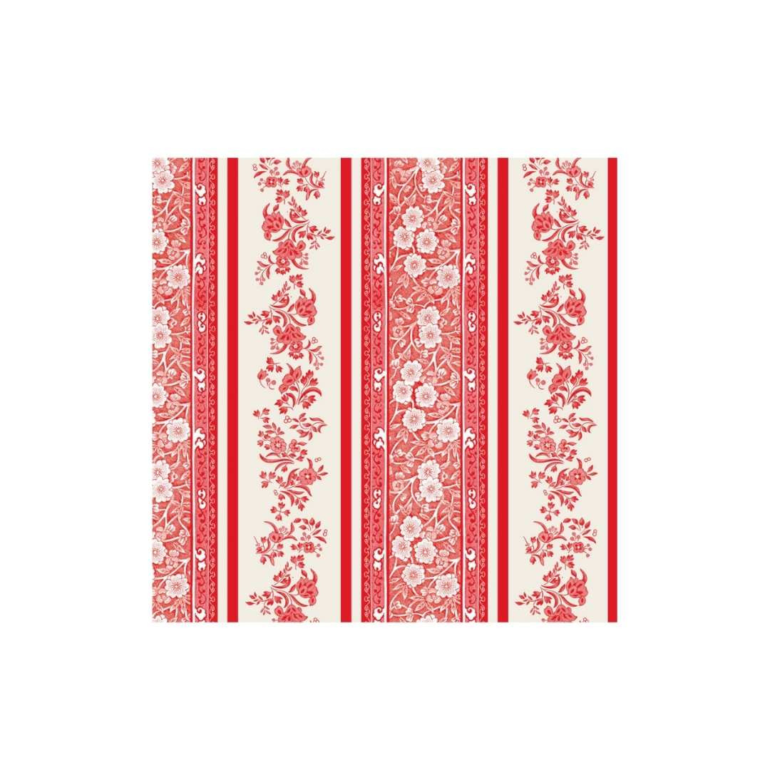 Red Burleigh Stripe Cocktail Napkins/20pk | Sophistiplate