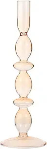 ULTNICE 1 Pc Romantic Retro Candle Holder Glass Candlesticks Home Candle Holder Dinner Candlestic... | Amazon (US)