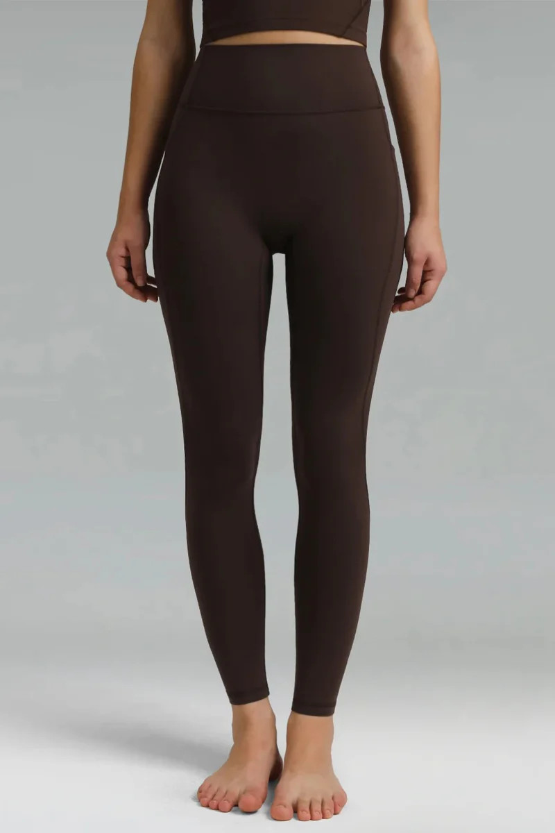 Dreamlux High Waisted No Front Seam 28" Full Length Workout Legging w/ | Colorfulkoala