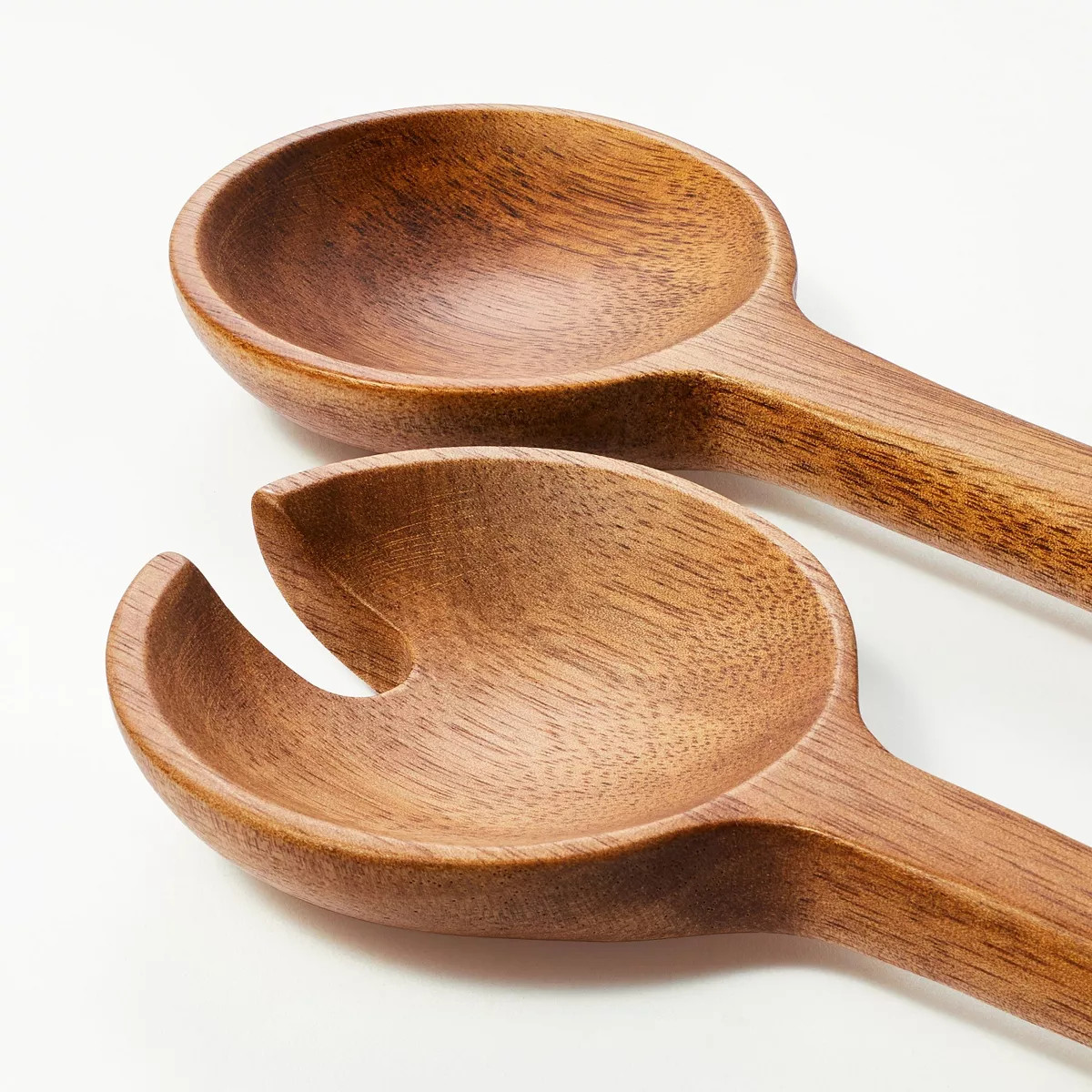 2pk Wood Salad Serving Spoon Set Brown - Figmint™: Acacia Salad Tongs, Kitchen Utensils, Hand W... | Target