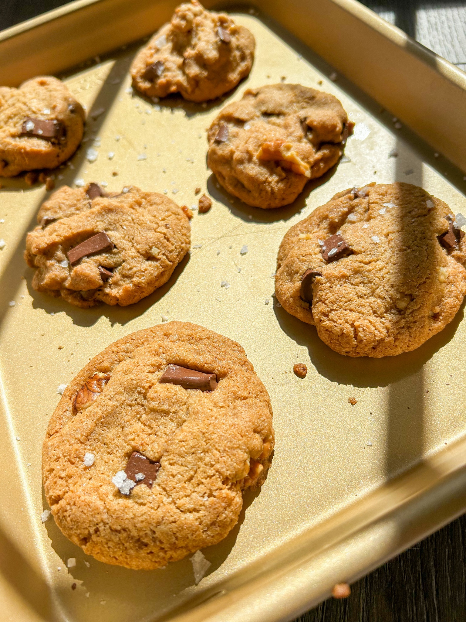 Walnut chocolate chunk cookies

These babies are grain free, gluten free, full of gooooey chocolate and SO yummy. 

1/2C avocado oil or melted butter
1/2 tsp baking soda
2 eggs
2 tsp vanilla
3/4C coconut sugar or brown sugar
1/2 tsp salt 
3C almond flour
1c chocolate chips
1/2C walnuts


Instructions 
* Preheat oven to 350 degrees. 
* Mix all ingredients well
* Bake for 11-13 minutes, or until golden brown around edges


#LTKsalealert #LTKparties #LTKover40