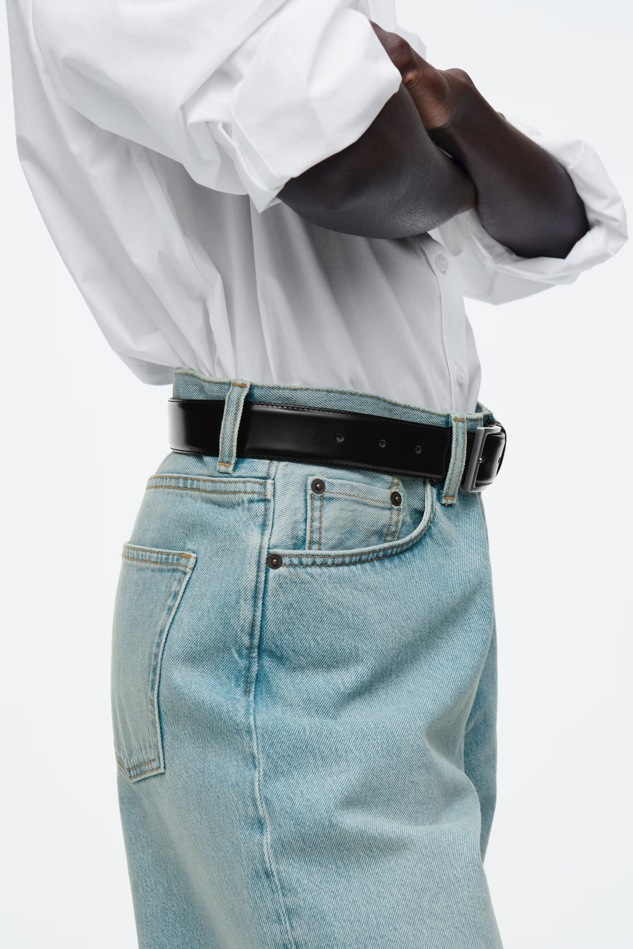 LONGLINE DENIM SHORTS - LIGHT BLUE | COS UK