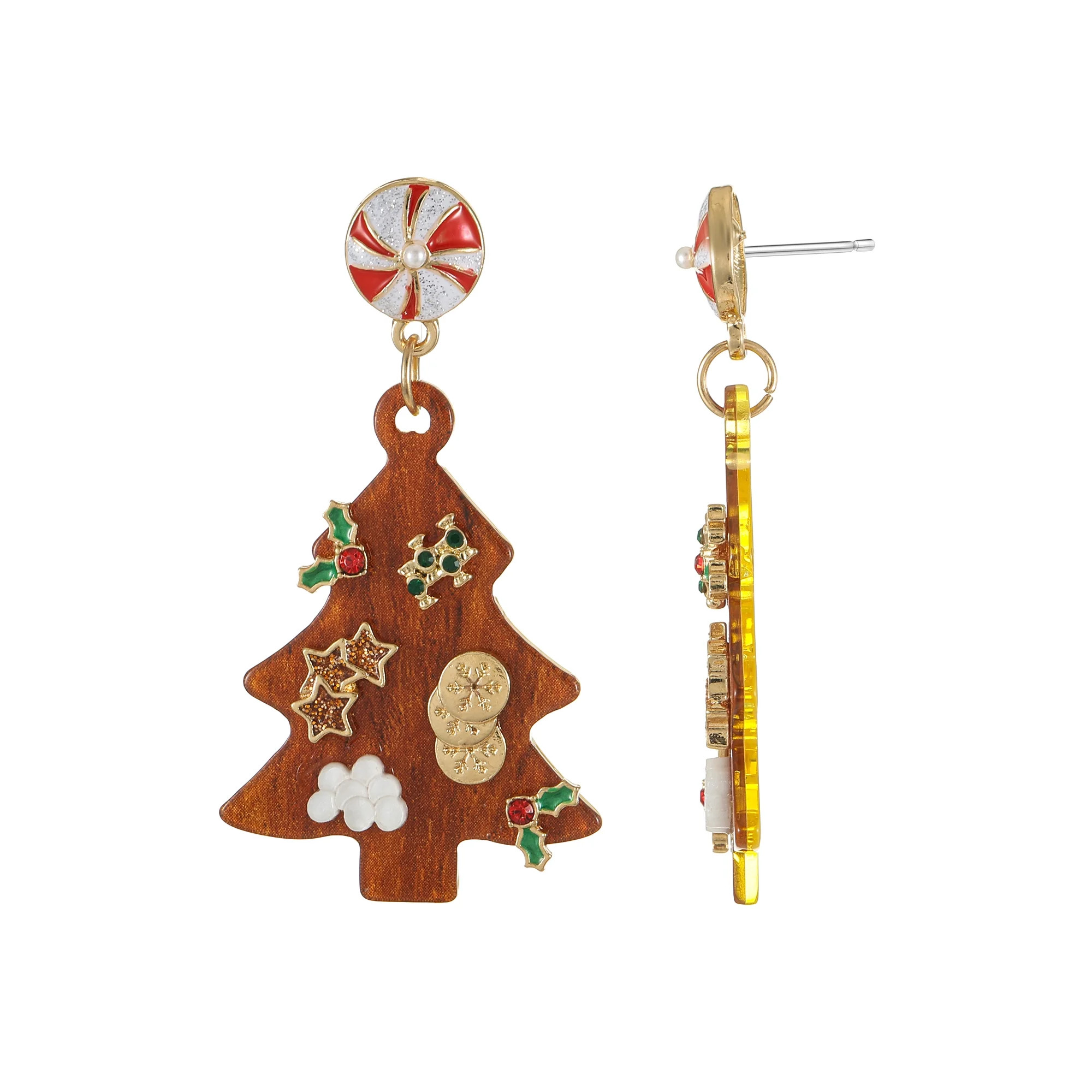 Holiday Time Christmas Tree Charcuterie Motif Earrings, 1 Pair | Walmart (US)