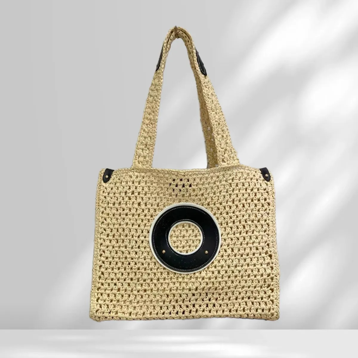 Brown and Beige Beach Bag Cloth Shopping bag Tote Bag Canvas Linen Classic Striped Braid Quilted ... | DHGate
