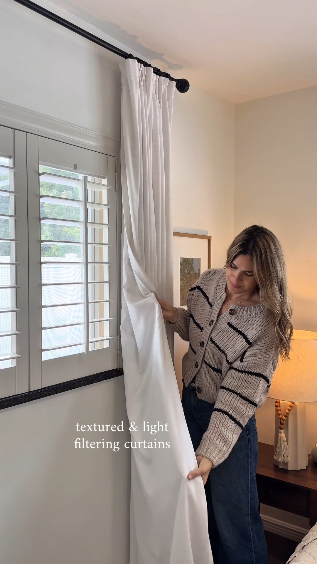 The curtains I have in every space in our home and 4 little things I have learned along the way!

1. Hang your rod high, almost to the ceiling. It draws the eye up and makes the whole room feel taller and more airy.
2. Go wide with your rod so the panels sit off the glass when open. More light comes in and your windows look bigger.
3. Always size up on length. Curtains that kiss the floor or pool just slightly feel so much softer than ones that stop short.
4. Choose a light filtering fabric with a little texture. You keep your privacy without losing that soft glow, and linen brings the warmth every time.

#LTKHome #LTKOver40 #LTKSaleAlert