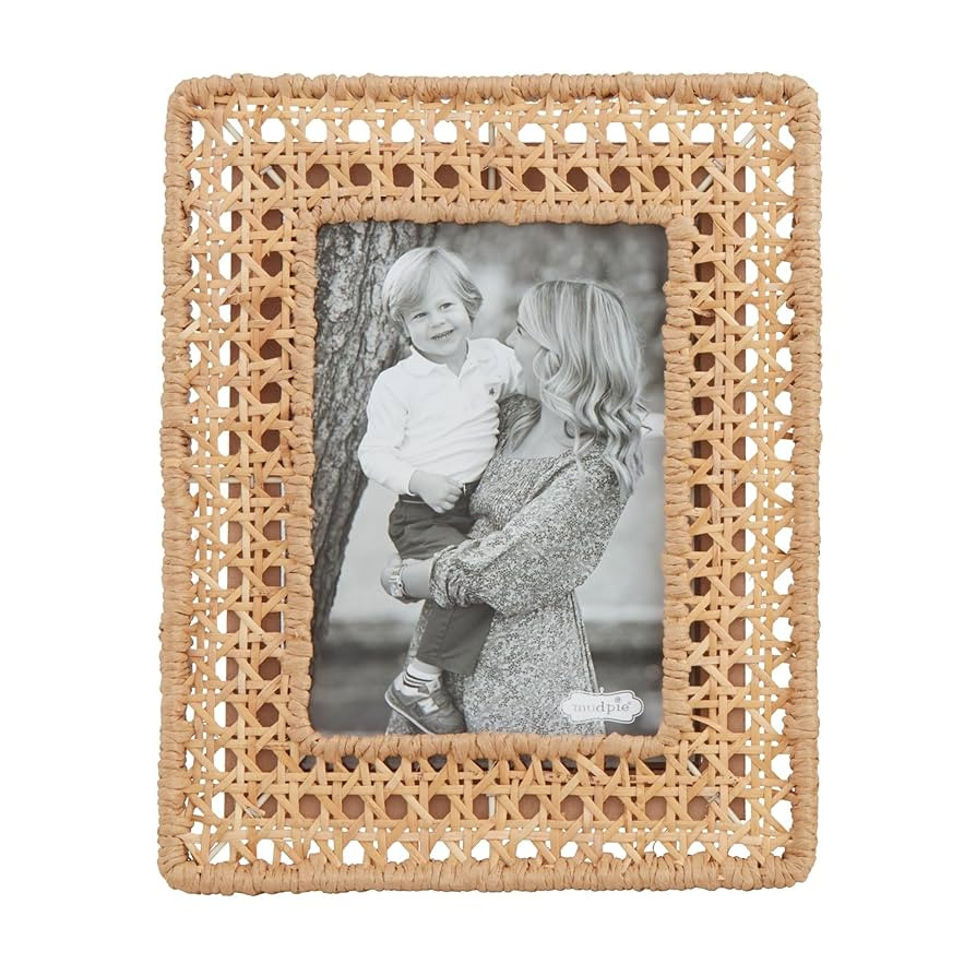 Mud Pie Large Woven Cane Frame; 10" X 8" | Amazon (US)