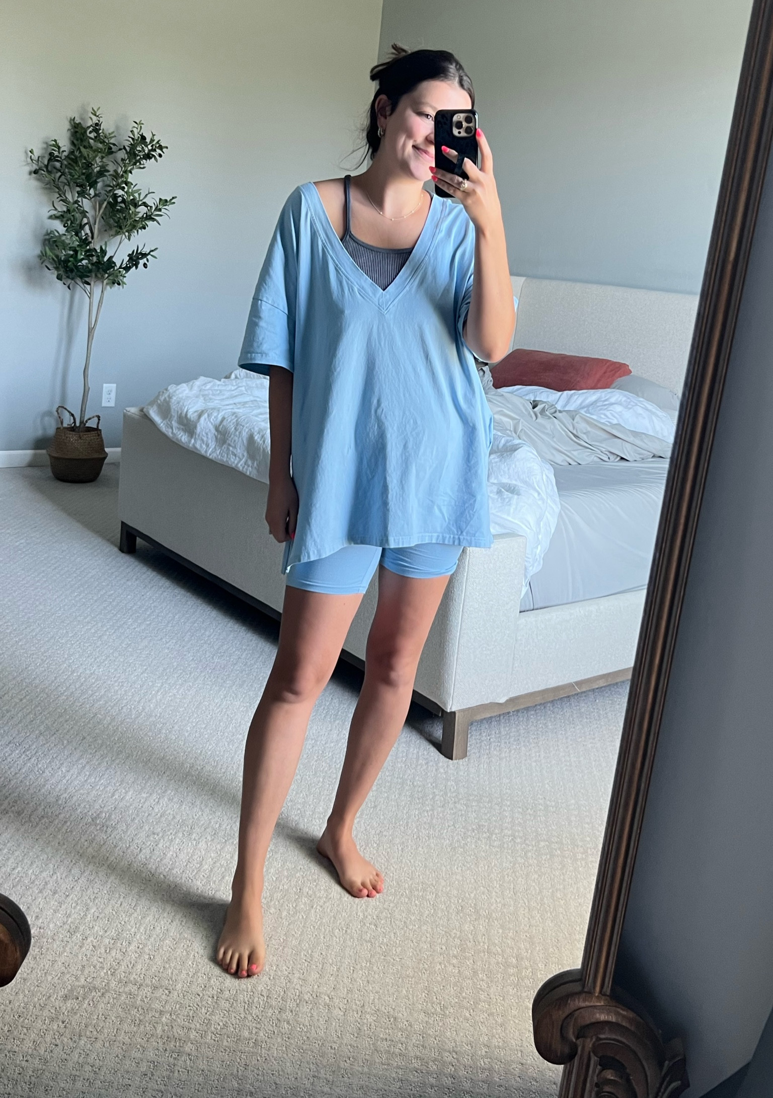 Amazon free people dupe! I sized up to a medium and once I washed / dried it, it was the perfect fit. 

Amazon free people dupe / amazon dupe / amazon set / free people dupe / amazon matching set / matching set / loungewear / mom outfit / everyday outfit / everyday style / casual outfit / mom casual outfit / maternity casual outfit / oversized tee and biker short set 

#LTKSeasonal #LTKunder50 #LTKstyletip