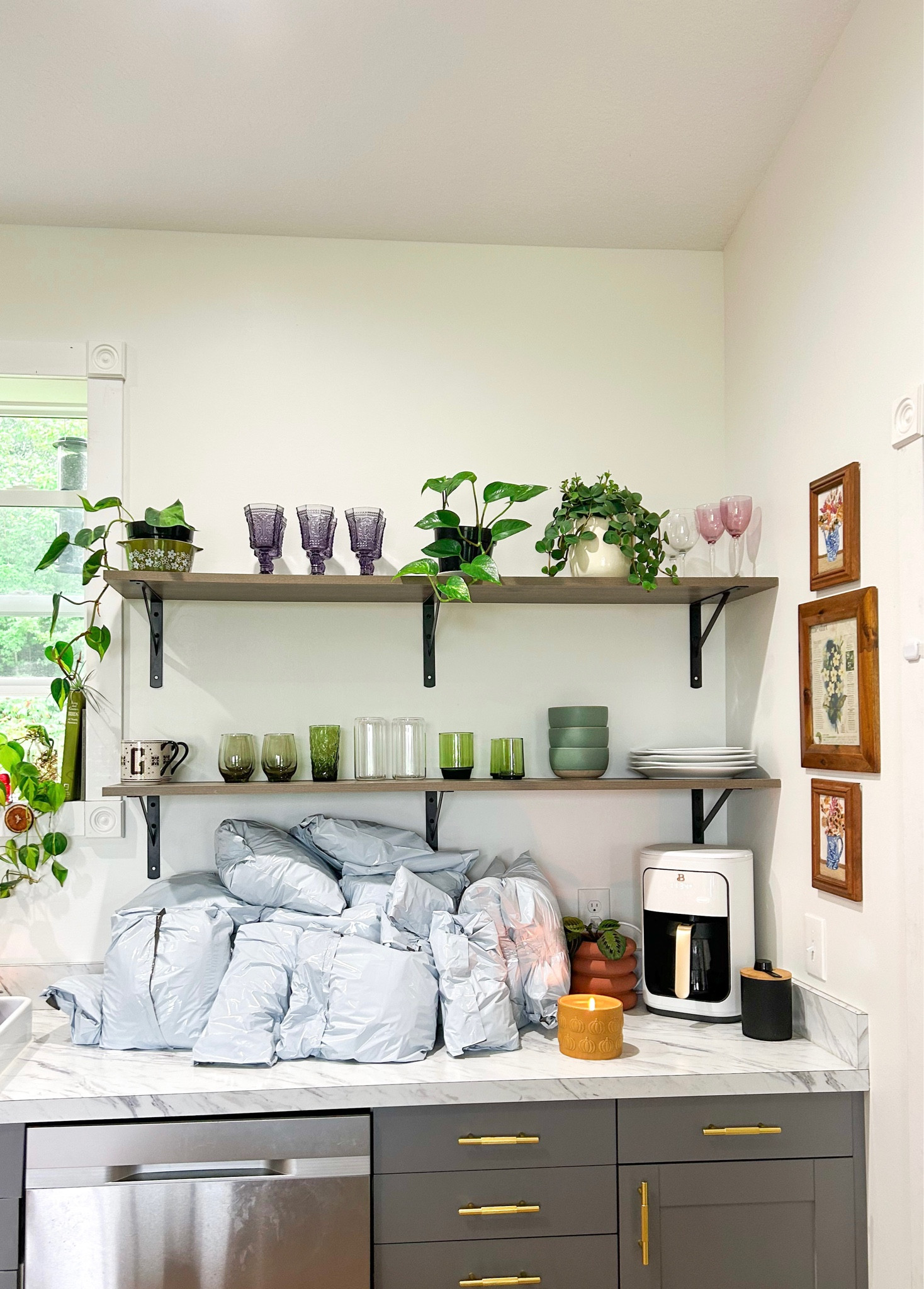 My counters often look like this after a big sale over at b.b.thrift  I linked the very aesthetic coffee machine as well as my monogram mugs from Anthro 🤩

#LTKfindsunder100 #LTKhome #LTKGiftGuide