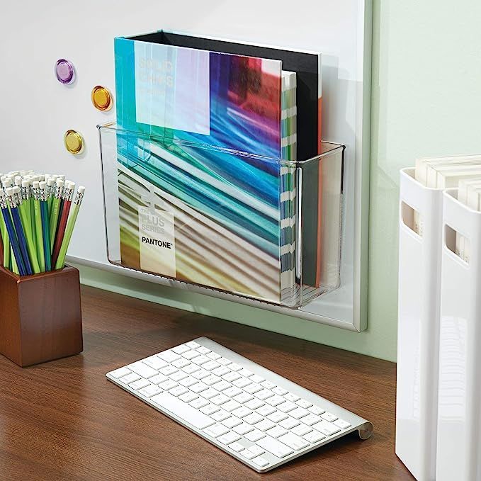 iDesign AFFIXX Plastic Wall Mount Organizer Rack, Shelf for Kitchen, Bathroom, Office, Bedroom, C... | Amazon (US)