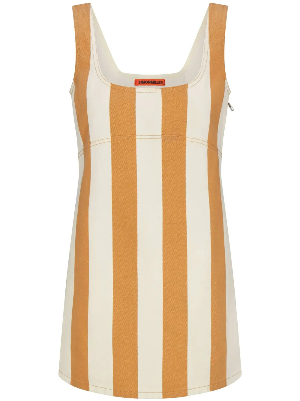 Simon Miller Sahara striped denim dress - Neutrals | Farfetch Global
