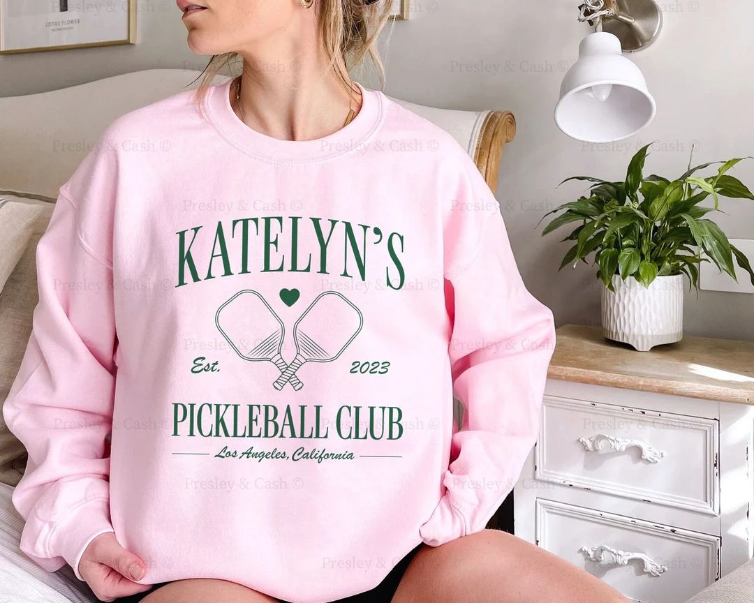 Pickleball Bachelorette Sweatshirt Club Bachelorette Merch Preppy Pickleball Crewneck Bride's Las... | Etsy (US)