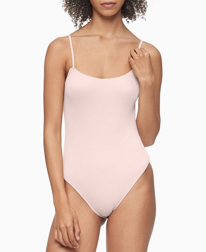 Calvin Klein Women's Pure Ribbed Bodysuit QF6446 & Reviews - Bras, Underwear & Lingerie - Women -... | Macys (US)