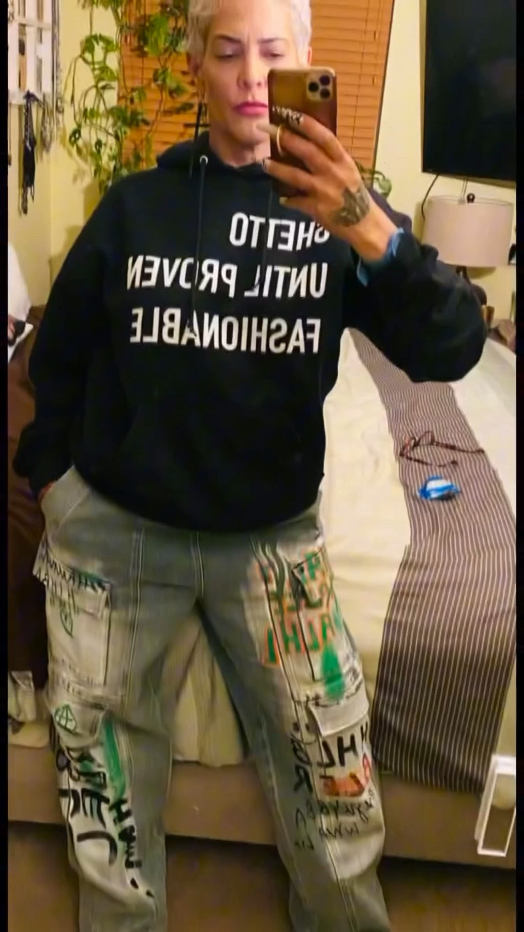Fashion Dump! 
Ghetto Until Proven Fashionable Hoodie (check)
Graffiti Jeans (check)
SPGBK Watch (check)
#fashion #fashiondesigner #black #blackdesigner #buyblack #style #stylist #over50 #over50club #over50andfabulous #akira #gupf #blackvogue #loveit #avnuofficial #platinum #icequeen #foryou #foryoupage #fyp #foryourpage #foryourpages #denim #hoodies #icymi #happyholidays #CapCut #avnu @shopakira @avnuofficial

#LTKU #LTKFindsUnder100