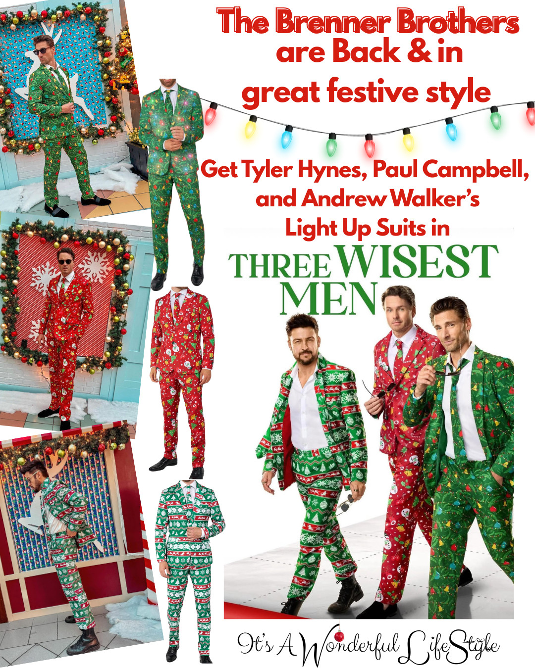 The Brenner brothers are back! 🎄 Andrew Walker, Tyler Hynes, and Paul Campbell return in Hallmark’s new Christmas movie Three Wisest Men. Get ready for plenty of laughs, heartfelt family moments, and those unforgettable festive light suits in this third installment of the fan-favorite series! 

 #LTKGiftGuide #LTKHoliday #LTKMens