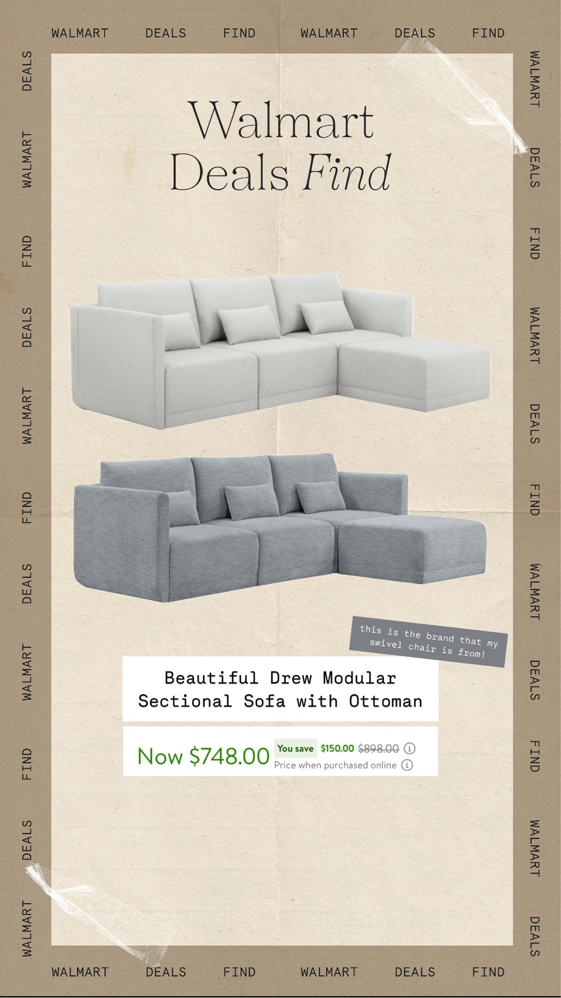 Great price for a sectional! Love the shape and colors  

#LTKSaleAlert #LTKHome #LTKSummerSales