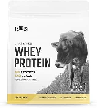 Levels Grass Fed Whey Protein Powder, No Artificials, 24G of Protein, Vanilla Bean, 1LB | Amazon (US)